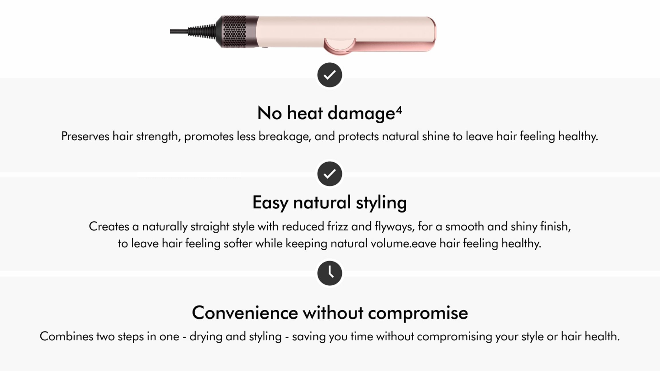 Dyson Airstrait™ dryer andstraightener